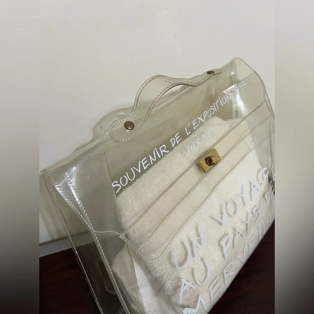 HERMES VINYL SOUVENIR KELLY TRANSPARENT PURSE - Picture 12 of 12